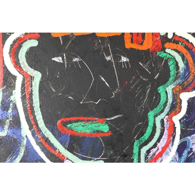 2010s Sax Berlin Wise Up We All From Africa. Large Neo Expressionist Painting 2019 For Sale - Image 5 of 8