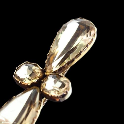 Antique 12 Karat Gold Quatrefoil Brooch with Citrine, 19th Century For Sale - Image 16 of 18