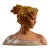 Early 20th Century "Poesia" ("Poetry") | After Antonio Garella Painted Plaster Bust For Sale