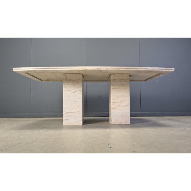 Mid-Century Modern Vintage Marble Dining Table, 1970s For Sale - Image 3 of 13