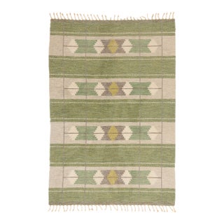 Ingegerd Silow Swedish Rollakan Rug, 04'07 X 06'08 For Sale