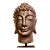 Extra Large Ceramic Buddha Head Sculpture Mounted on a Metal Stand For Sale