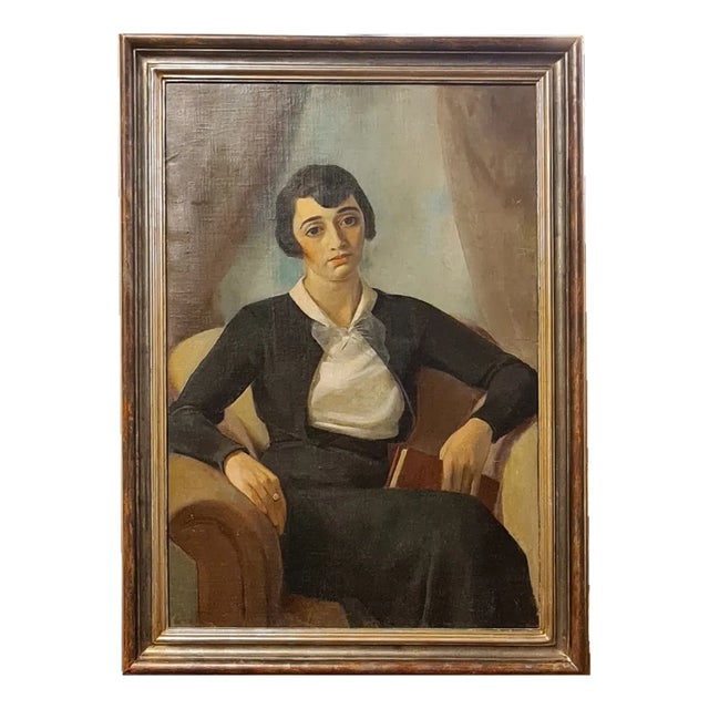 Portrait of Woman, Early 1900s, Oil on Canvas, Framed For Sale