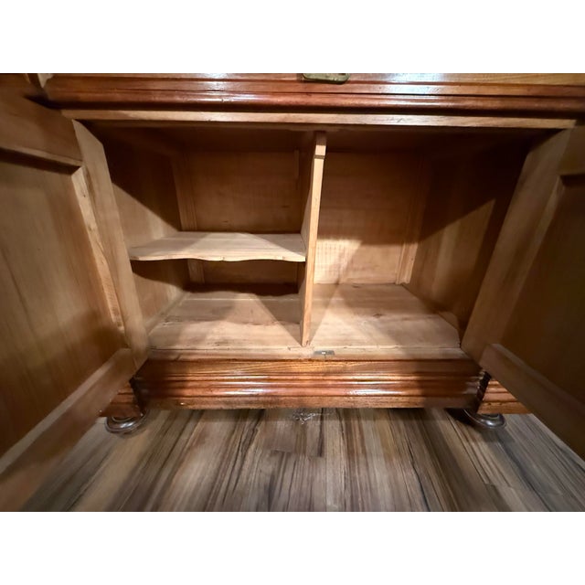 Late 19th Century Victorian Antique Vanity**Marble Top, Carved Walnut, Beveled Mirror** For Sale In Denver - Image 6 of 10