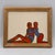 Textile Original Contemporary Abstract Couple Painting on Canvas Board Signed Framed For Sale - Image 7 of 10