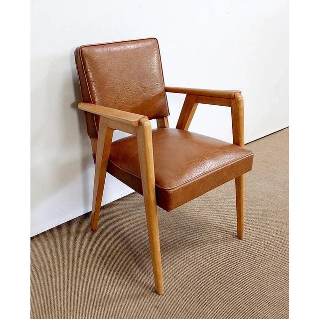 1950s Set of Bridge Armchairs in Natural Beech, 1950s For Sale - Image 5 of 18