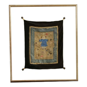 Antique Chinese Silk Embroidery Tapestry