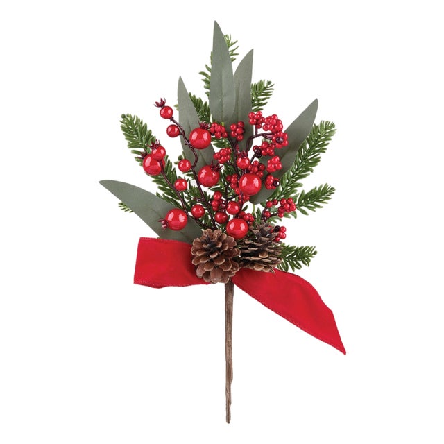 Fresh Touch Pine Berry Cone Spray (Set of 2) For Sale