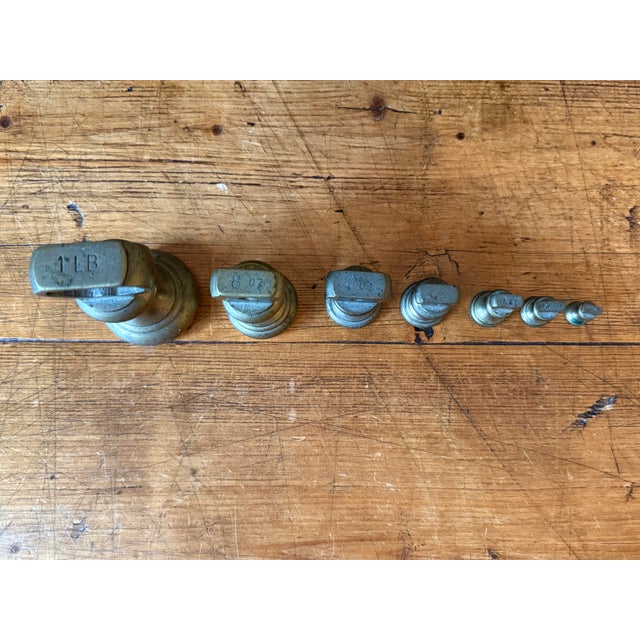 Vintage Librasco Cast Iron & Brass Balance Scale, W/ Weights For Sale - Image 11 of 14