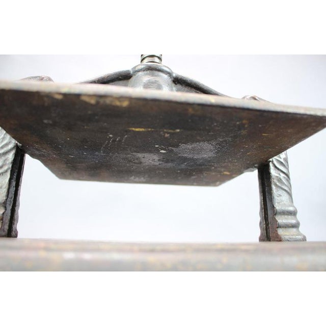 Early 20th Century Antique Cast Iron Bookbinding Press, Continental European, 1900 For Sale - Image 5 of 12