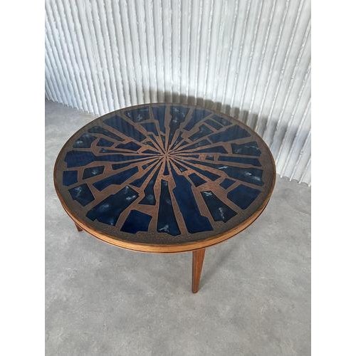 Enamel & Copper Coffee Table, 1960s For Sale - Image 12 of 12