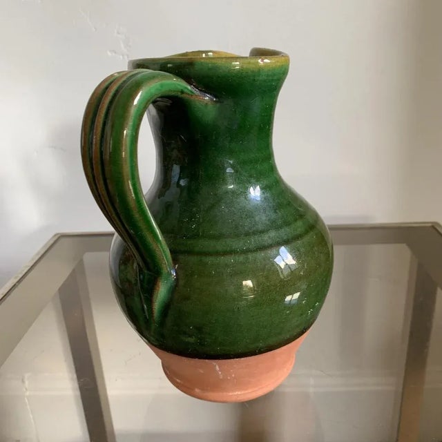 Enamelled Terracotta Carafe Pitcher, 1970s For Sale - Image 4 of 9