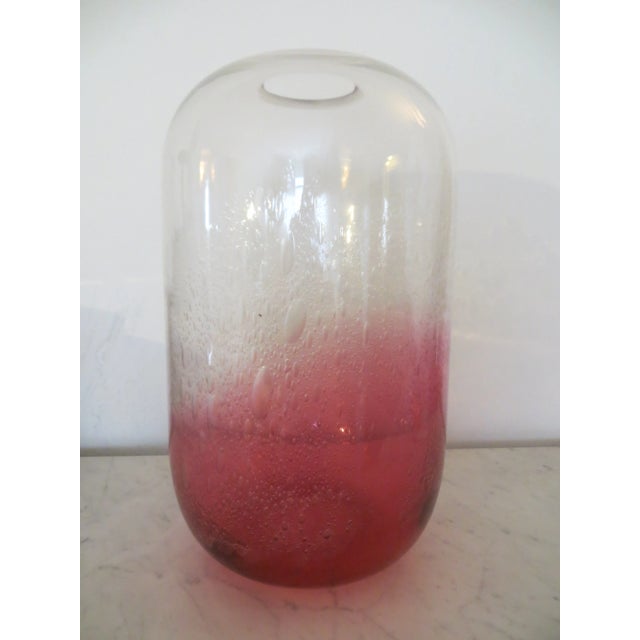 Gray Rosenthal 1970s Large Glass Vase For Sale - Image 8 of 8