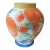 Late 20th Century Angela Atkinson Hand Painted Fruit Vase For Sale