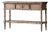 Matthew Izzo Home Faux Bamboo One Drawer Console Table With Rattan Weave Open Shelf For Sale