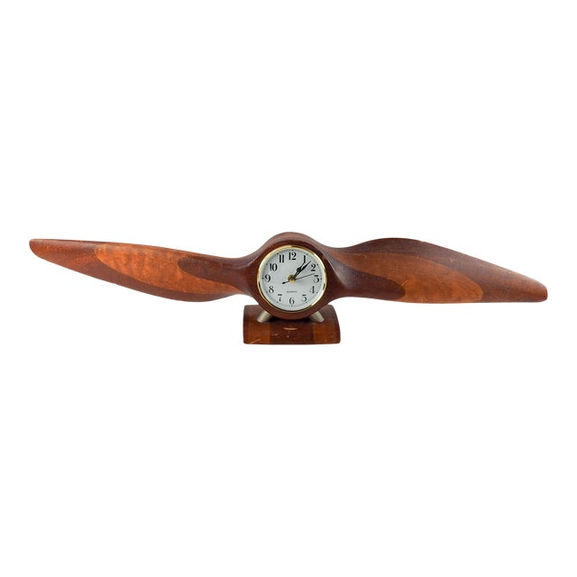 1940's Wood Propeller Clock Chairish