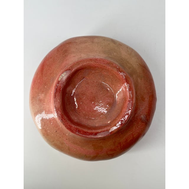 Ceramic Vintage Japanese Aka-Raku Chawan With Original Wooden Box For Sale - Image 7 of 13