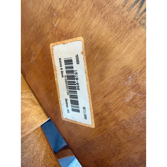 Late 20th Century Nichols and Stone Maple T Back Farmhouse Chairs - Set of 4 For Sale - Image 10 of 11