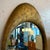 1910s Antique Early 20th Century Cast Zinc Metal Gilt Oval Mirror For Sale - Image 5 of 9