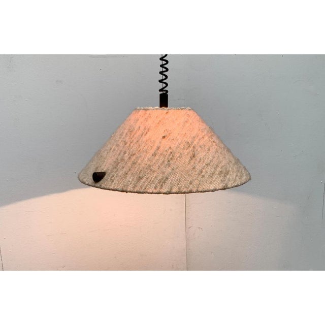 Mid-Century Wood and Wool Pendant Lamp, 1960s For Sale - Image 17 of 18