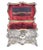 Gilded Age European Silver Rococo Jewelry Casket Topped With Angel Admiring Herself For Sale In New York - Image 6 of 15