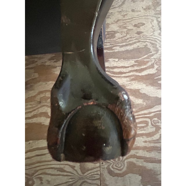 19th Century English Leather Wingback Chair For Sale - Image 10 of 11