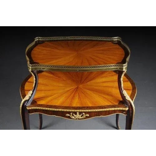 French Side Table / Shelf in the style of F. Linke For Sale - Image 4 of 8