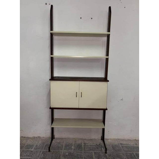 Italian Brown Bookcase, 1960s For Sale - Image 9 of 10