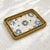 Set of Two Blue Flower Rattan Mother-of-Pearl Inlaid Rectangular Trays For Sale - Image 4 of 4
