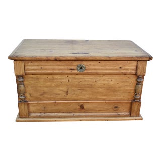 Pine Trunk or Blanket Chest, Hungary, Circa 1890 For Sale