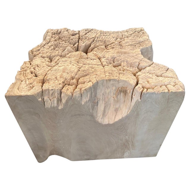 Andrianna Shamaris Impressive Sculptural Teak Wood Side Table or Coffee Table For Sale - Image 15 of 18