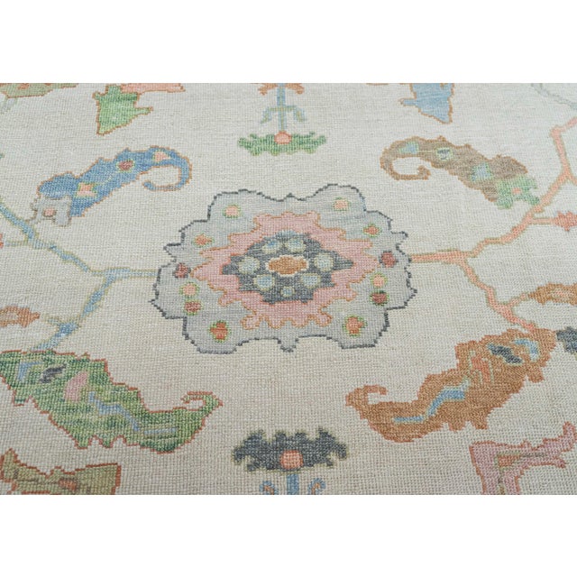 Turkish Oushak Square Rug 8'7" x 9'10" #20426 For Sale - Image 4 of 8