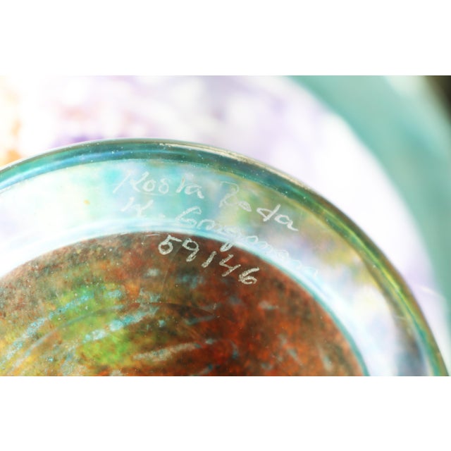 Aqua Kosta Boda Cancan Bowl 59146 by Kjell Engman, 1990s For Sale - Image 8 of 9