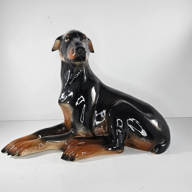 1980s Vintage Gare Inc Doberman Pinscher Dog Statue Figurine 1981 For Sale - Image 5 of 12