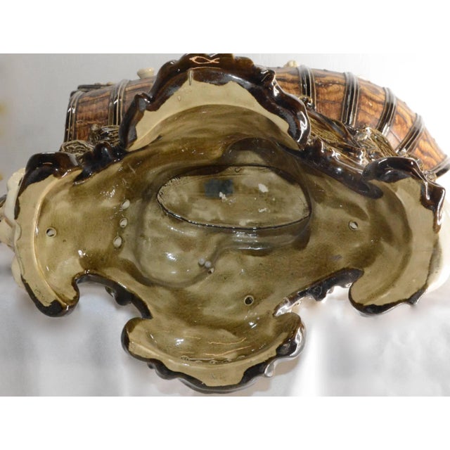 Late 1800s Majolica Ship Surrounded by Animals For Sale - Image 10 of 11
