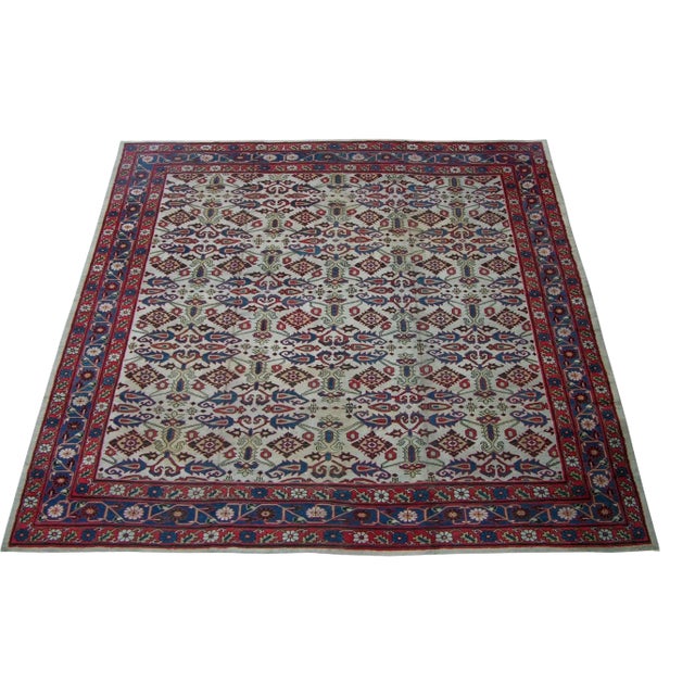 Antique Indian Amritsar Rug with Floral Design For Sale