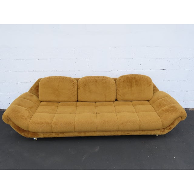 Mid Century Modern Long Gondola Sofa Adrian Pearsall Style 6387 For Sale - Image 9 of 12