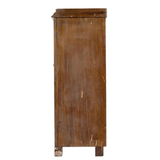 Brown Swedish Rustic Painted Pine Cupboard, 1800s For Sale - Image 8 of 11