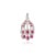 Metal Handcrafted 3.61 CTW Natural Ruby Cluster Pendant Set in Sterling Silver by Carat&her For Sale - Image 7 of 13