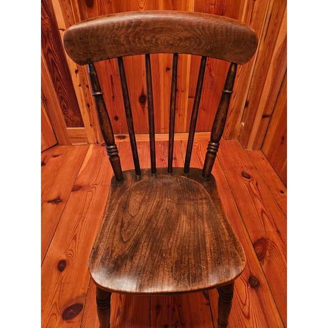 Late 19th Century Antique English Elm Chair For Sale - Image 4 of 9