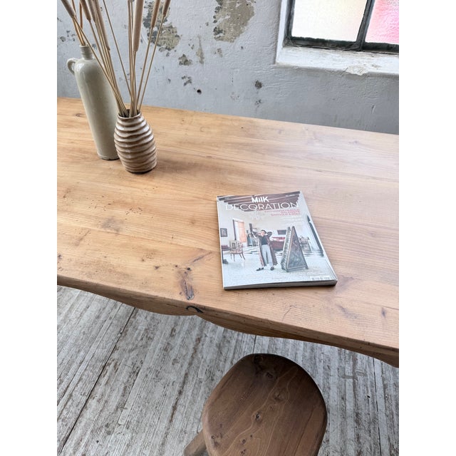 Cherrywood Farmhouse Table with Curved Legs, 19th Century For Sale - Image 14 of 18