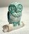 Herend MCM Herend Hand Painted Fishnet Hungarian Porcelain Owl on Perch With 24k Gold Accents For Sale - Image 4 of 6