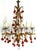 Antique Gilded Metal Murano Glass Drop Chandelier from Made Murano Glass, 1930s For Sale - Image 18 of 18