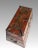 Early 20th Century Large Certified Antique Red Lacquer Chinese Trapezoid Dragon & Cloud Box / Iron Bound Wood Chest With Original Iron Fittings For Sale - Image 5 of 10