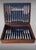 Victorian Late 19th Century Victorian English Wooden Box With a Complete Silver-Plated Flatware - 48 pcs For Sale - Image 3 of 18