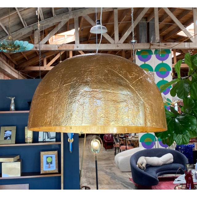 Vintage Italian Gold Leaf Resin Cupola Chandelier Chairish