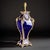 Luxurious french table lamp from the early 20th century, crafted in a sèvres-style deep cobalt glass and richly adorned...