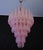 Mid-Century Modern Large Vintage Italian Murano Glass Chandelier with 85 Glass Pink Petals Drop, 1990 For Sale - Image 3 of 15