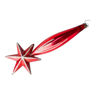 Large Mid 20th C Red Shooting Star Ornament For Sale