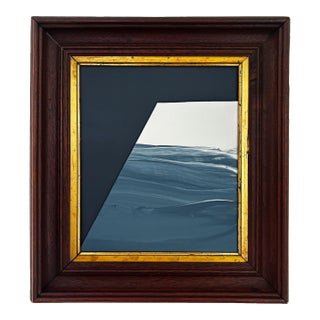 Visualization" Abstract Art in Antique Frame, Seascape Painting Transitional Wall Art by JTS For Sale